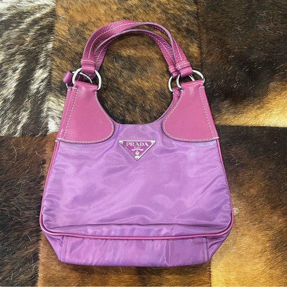 Vintage Prada Nylon and Leather Shoulder Bag - Picture 1 of 11